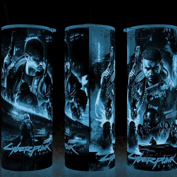 Glow in the Dark - Cyberpunk 2077 Welcome to Night City Tumbler 20oz - Picture 1 of 2